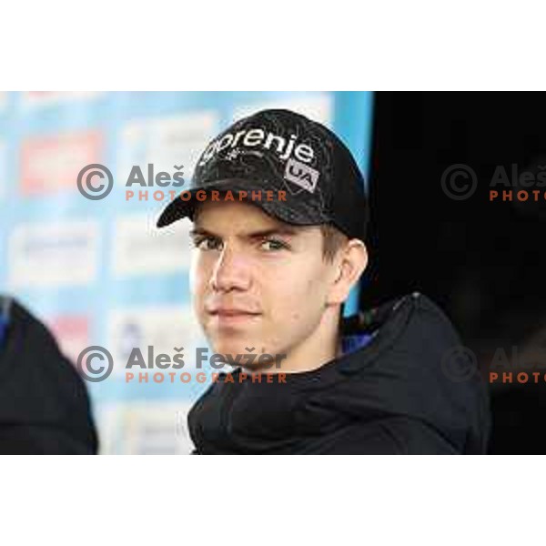 during Slovenia Nordic Men\'s Ski jumping team press conference before World Cup 2023-2024 season Final in Ljubljana, Slovenia on March 19, 2024