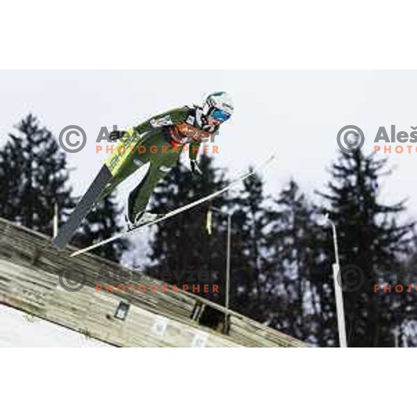 Katra Komar of Slovenia in action during the final round of FIS Ski Jumping competition in Planica, Slovenia on March 21, 2024