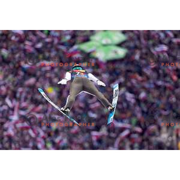 Lovro Kos (SLO) at Team Competition during the Final of the World Cup ski jumping in Planica, Slovenia on March 23, 2024