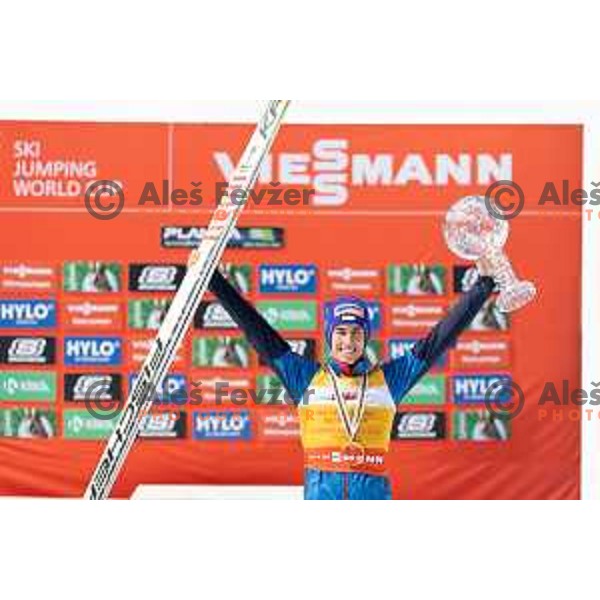 Stefan Kraft (AUT), overall winner of the World Cup ski jumping in 2023/2024 season, Planica, Slovenia on March 23, 2024