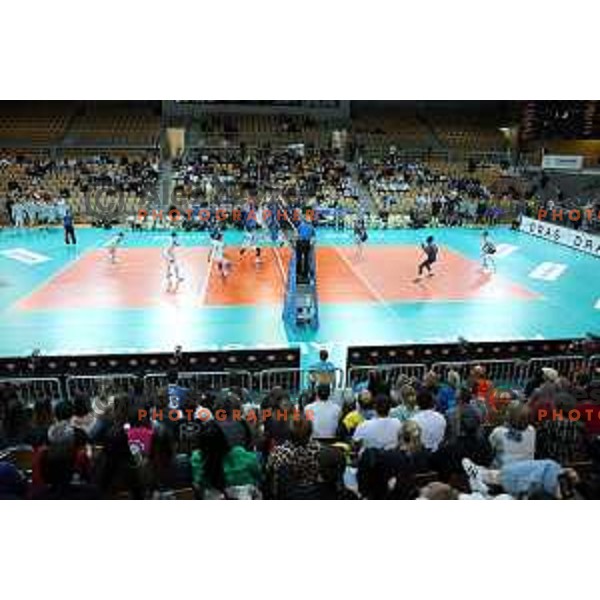Action in the Final of Slovenian Cup volleyball match between Calcit Volley and Maribor I Vent, Final in Koper, Slovenia on March 24, 2024