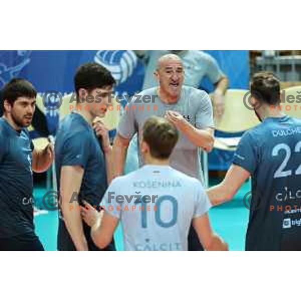 Mladen Kasic in action in the Final of Slovenian Cup volleyball match between Calcit Volley and Maribor I Vent, Final in Koper, Slovenia on March 24, 2024