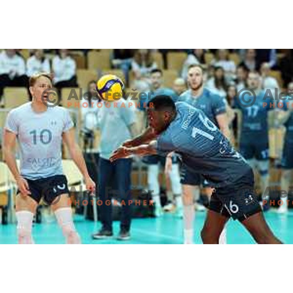 Lazaro Brunet in action in the Final of Slovenian Cup volleyball match between Calcit Volley and Maribor I Vent, Final in Koper, Slovenia on March 24, 2024