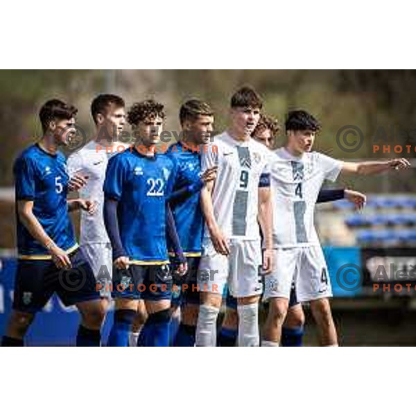 in action during UEFA Euro U19 2024 Championship qualifier football match between Slovenia and Kosovo in Lendava, Slovenia on March 26, 2024. Photo: Jure Banfi