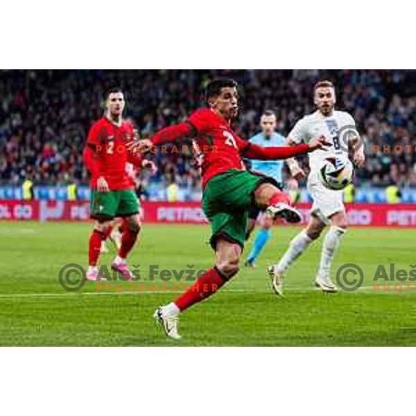 Joao Cancelo of Portugal in action during Friendly football match between Slovenia and Portugal in Stadium Stozice, Slovenia on March 26, 2024. Photo: Grega Valancic