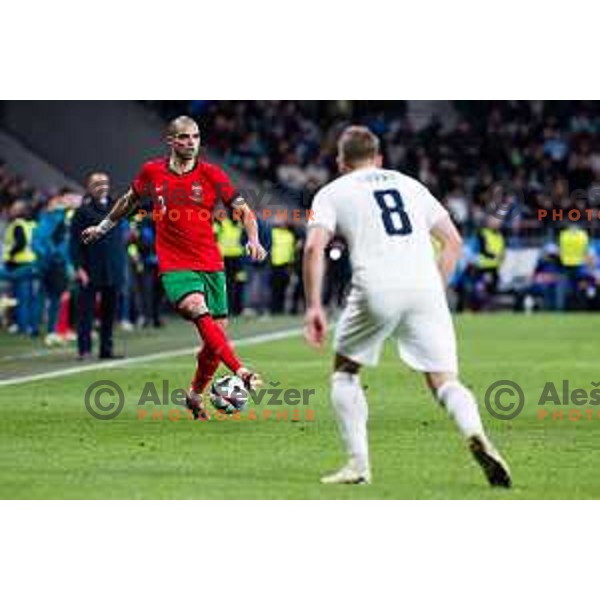 Pepe of Portugal in action during Friendly football match between Slovenia and Portugal in Stadium Stozice, Slovenia on March 26, 2024. Photo: Grega Valancic