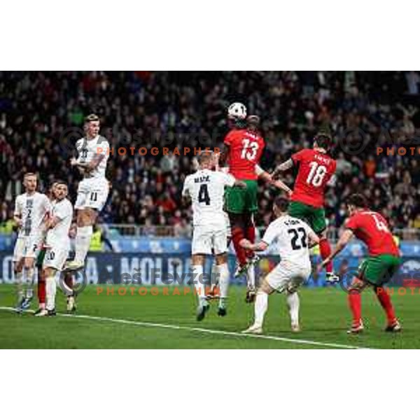 In action during friendly football match between Slovenia and Portugal in Ljubljana, Slovenia on March 26, 2024