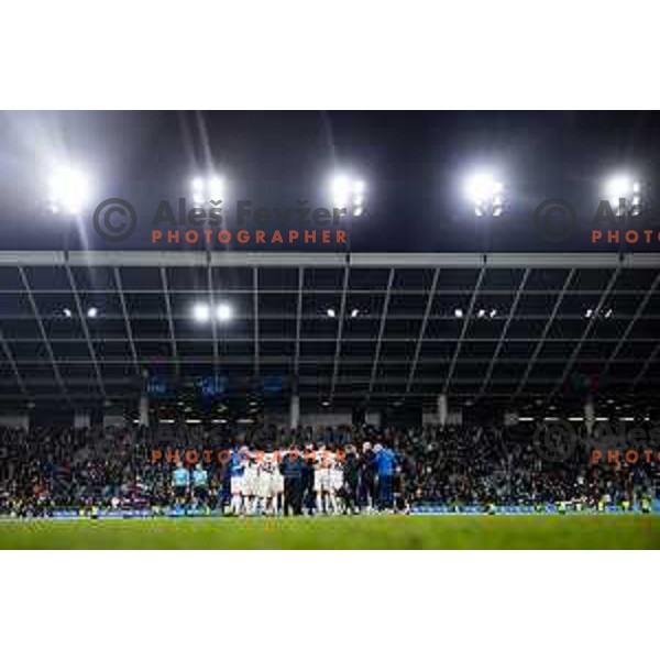 Team Slovenia in action during Friendly football match between Slovenia and Portugal in Stadium Stozice, Slovenia on March 26, 2024. Photo: Grega Valancic