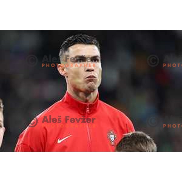 Cristiano Ronaldo of Portugal in action during a friendly football match between Slovenia and Portugal in Ljubljana, Slovenia on March 26, 2024 