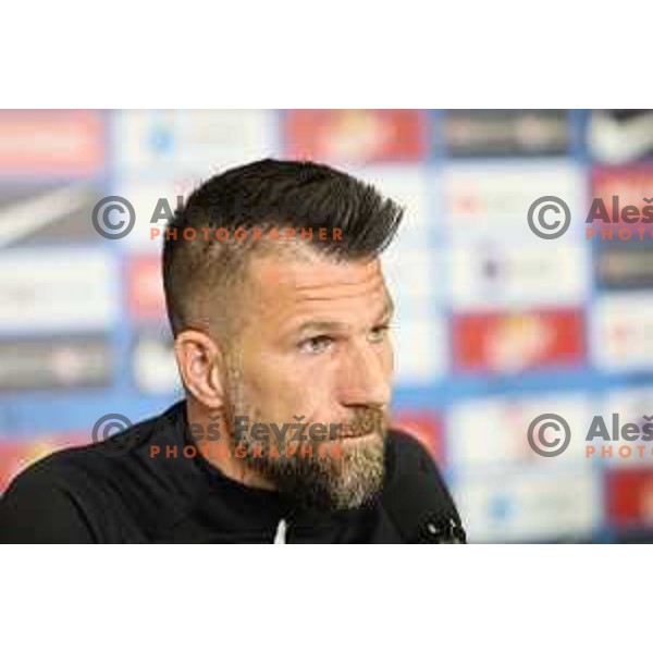 Bostjan Cesar, assistant coach of Slovenia during press conference after a friendly football match between Slovenia and Portugal in Ljubljana, Slovenia on March 26, 2024