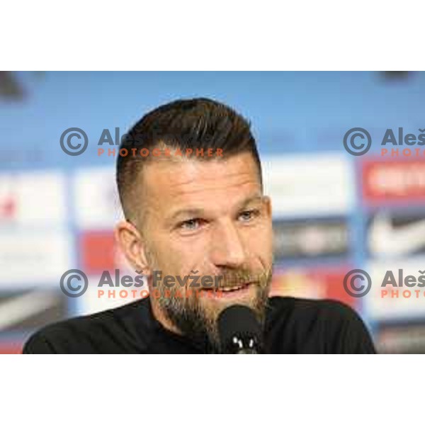Bostjan Cesar, assistant coach of Slovenia during press conference after a friendly football match between Slovenia and Portugal in Ljubljana, Slovenia on March 26, 2024