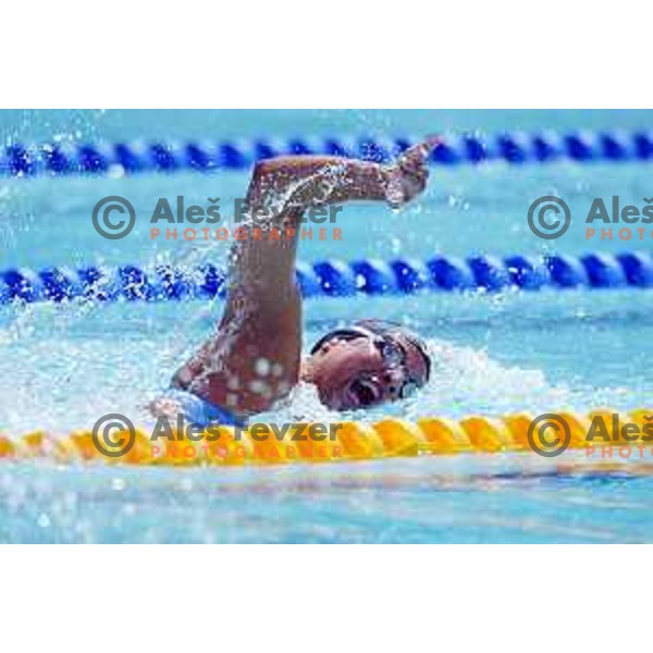 Anja Carman of Slovenia swims at Athens 2004 Summers Olympic games on August 14, 2004