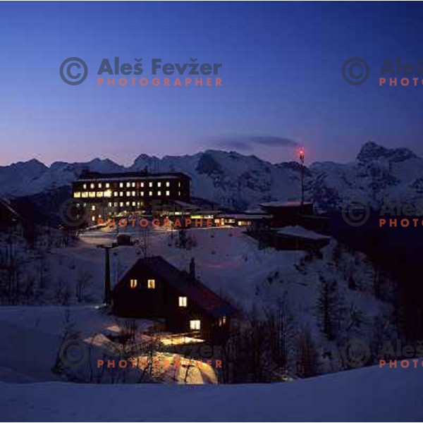 Mountain huts and Ski hotel, Vogel Ski Resort, Slovenia