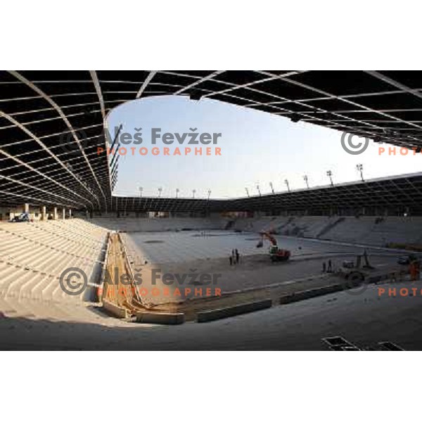  Company Grep building new football stadion in Ljubljana, Slovenia, photo from the construction site taken 20.4.2010 
