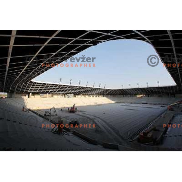  Company Grep building new football stadion in Ljubljana, Slovenia, photo from the construction site taken 20.4.2010 