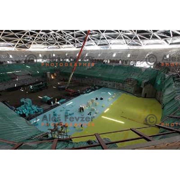  Company Grep building new Indoor Sports Arena in Ljubljana, Slovenia, photo from the construction site taken 21.4.2010 
