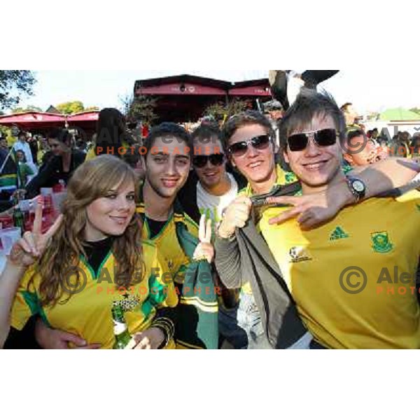 South African fans in Pretoria watching Opening day of FIFA 2010 World Cup on June 11th 2010