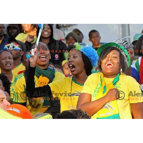 South African fans in Pretoria watching opening match of FIFA 2010 World Cup between South Africa and Mexico on June 11th 2010 