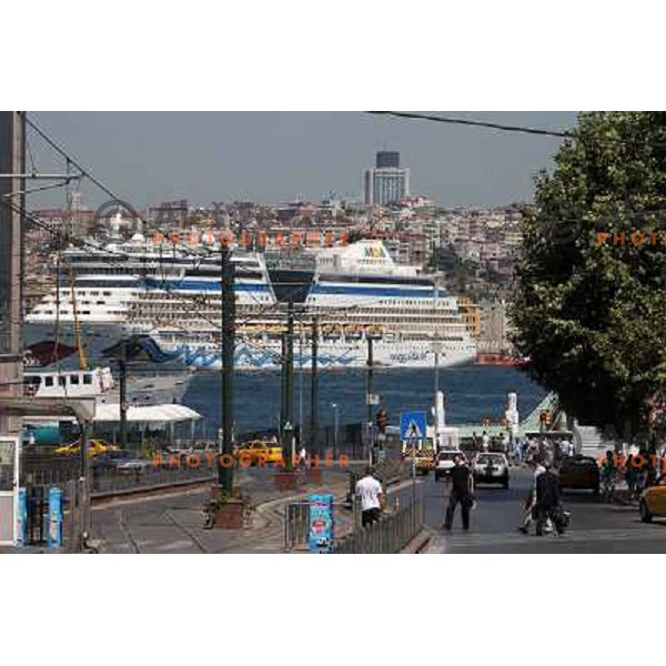 Aida cruise ship in port of Istanbul on August 31, 2010 , Turkey 