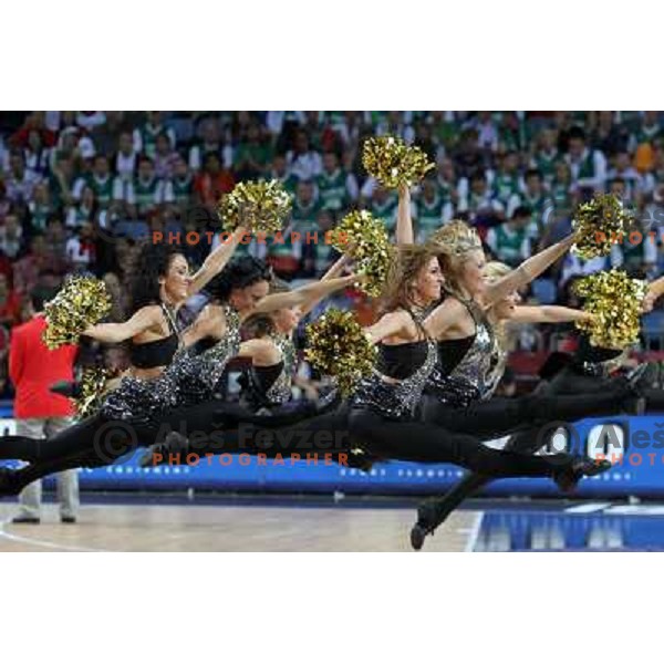 FIBA dancing team performing during FIBA World Championship 2010 in Sinan Erdem Dome, Istanbul, Turkey 