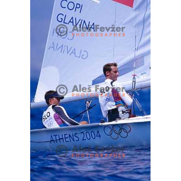 Tomaz Copi- Davor Glavina of Slovenia 470 sailing class in action at Summer Olympic games in Athens, Greece on August, 21 2004. They took 14th place 