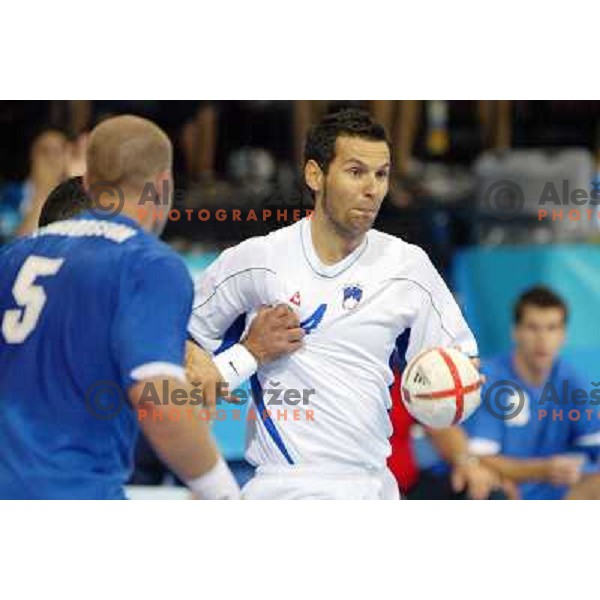 Renato Vugrinec of Slovenia in action during Handball tournament at Summer Olympic Games Athens 2004, Greece. Slovenia played with Iceland on August 18, 2004 