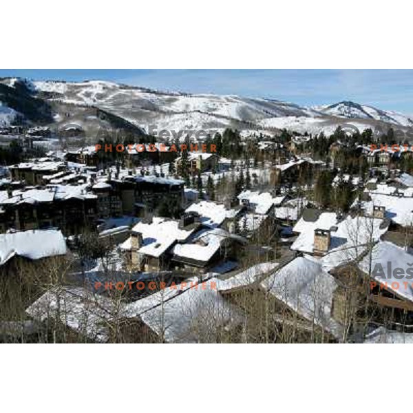 Deer Valley ski resort in Utah, USA, January 2009. Utah has best snow on Earth and fameous powder as trademark of tourism industry 