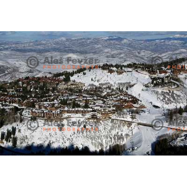Deer Valley ski resort in Utah, USA, January 2009. Utah has best snow on Earth and fameous powder as trademark of tourism industry 