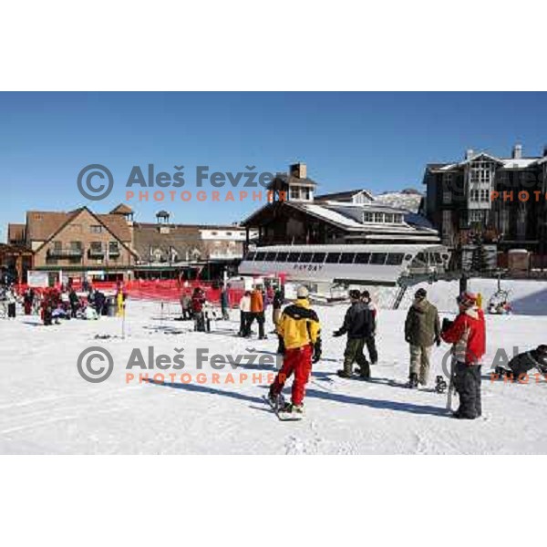 Park City ski resort in Utah, USA, January 2009. Utah has best snow on Earth and fameous powder as trademark of tourism industry. Park City also hosted ski events during 2002 Salt Lake City Winter Olympic Games 
