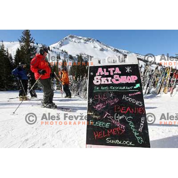 Alta officially opened as a ski area in the winter of 1938-39.Today Alta Ski Area has total of 10 lifts at 2200 skiable acres where snowboarding is not allowed. More info www.alta.com 