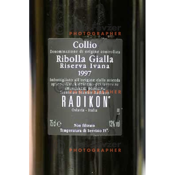 Radikon Ribolla Gialla 1997 Riserva Ivana during Wine tasting of archive wines (vintage 2000 and older) in Ozeljan Castle, Slovenia on March 16,2011 