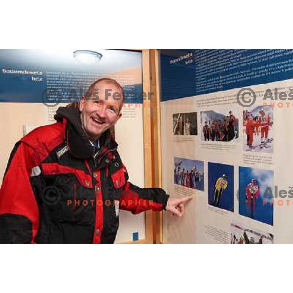 Eddie "the Eagle" Edwards, british ski jumper who competed at 1988 Winter Olympic games visited FIS World Cup Ski Jumping Final in Planica, Slovenia on March 20, 2011 